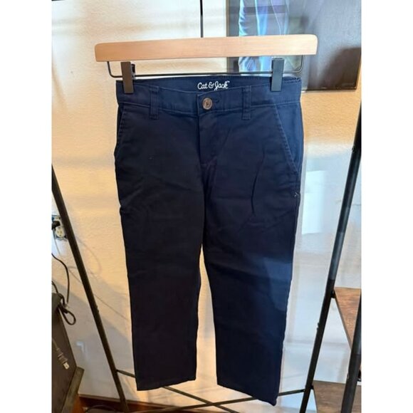 Boys' Chino Pants - Cat & Jack™ Blue 7 - Picture 1 of 3